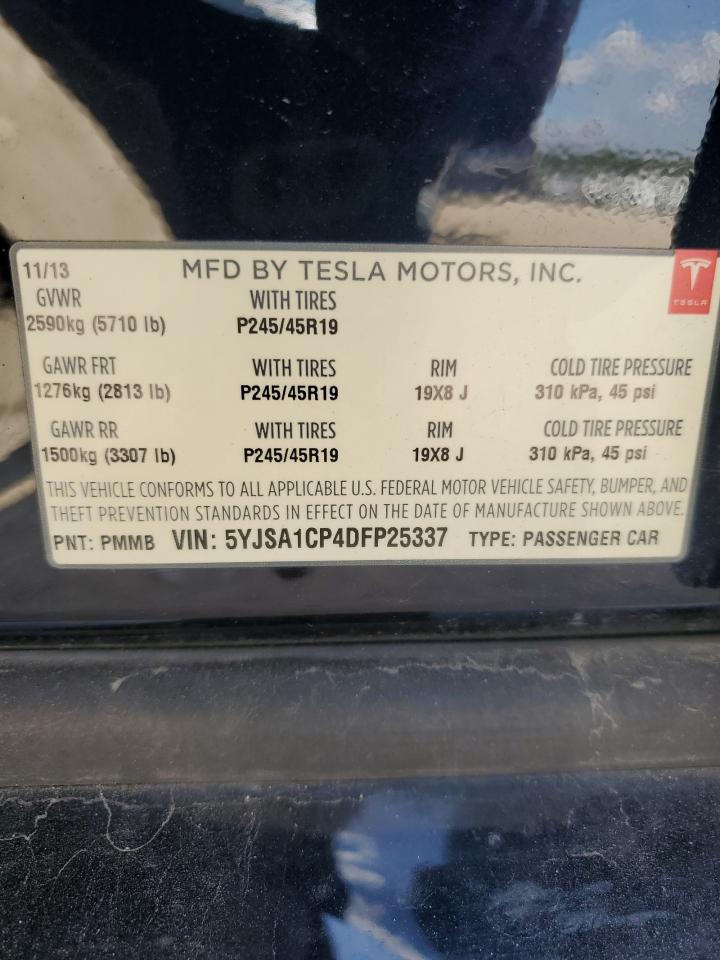 2013 Tesla Model S VIN: 5YJSA1CP4DFP25337 Lot: 84039795