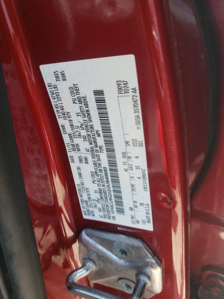 2016 Ford Escape Se VIN: 1FMCU9GX2GUB49680 Lot: 84469935