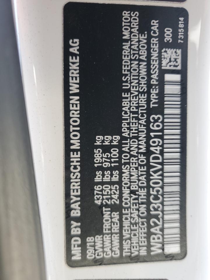 2019 BMW 230Xi VIN: WBA2J3C50KVD49163 Lot: 71239025