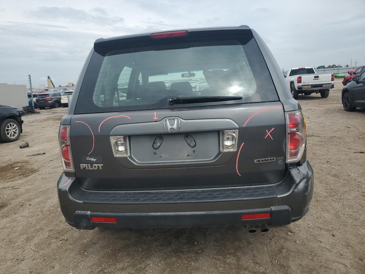 2007 Honda Pilot Lx VIN: 2HKYF18197H530050 Lot: 81457825