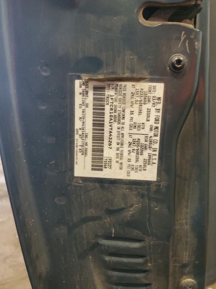 1997 Ford Ranger VIN: 1FTCR10A1VTA43267 Lot: 71096795