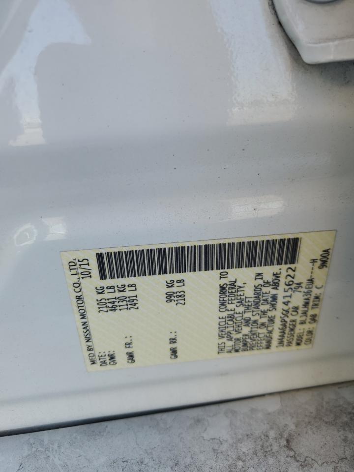 2016 Nissan Maxima 3.5S VIN: 1N4AA6AP5GC415622 Lot: 84412075