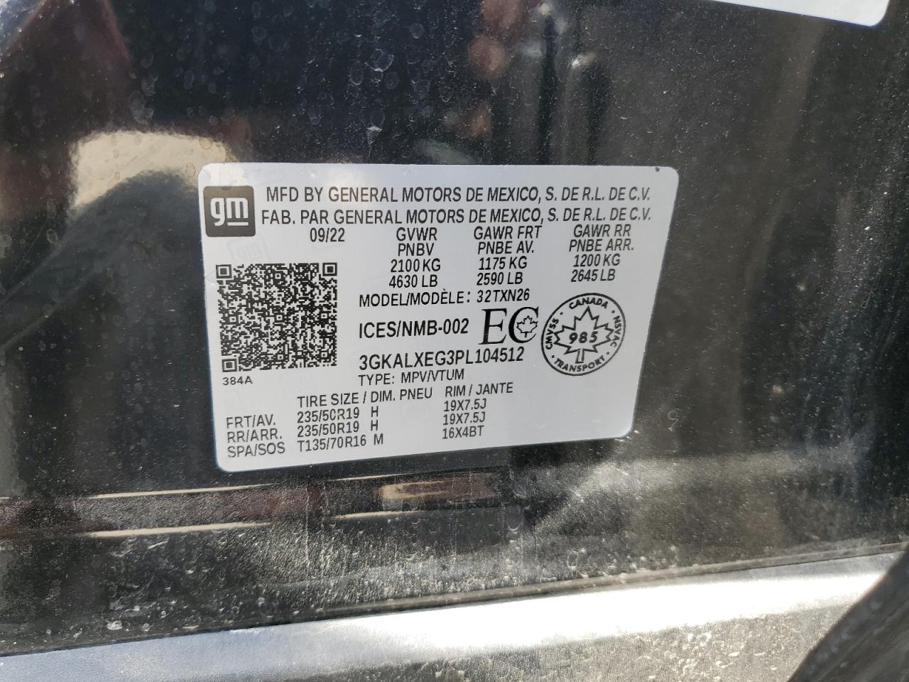 2023 GMC Terrain Denali VIN: 3GKALXEG3PL104512 Lot: 71482975