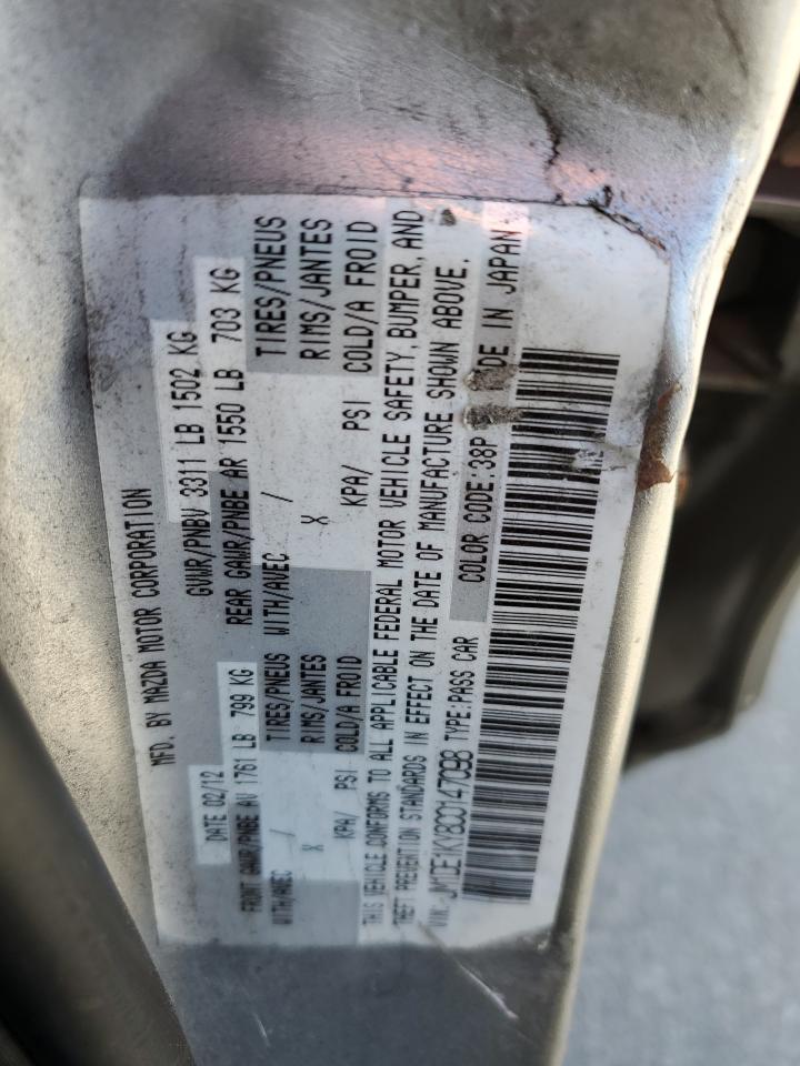 2012 Mazda Mazda2 VIN: JM1DE1KY8C0147098 Lot: 82110595