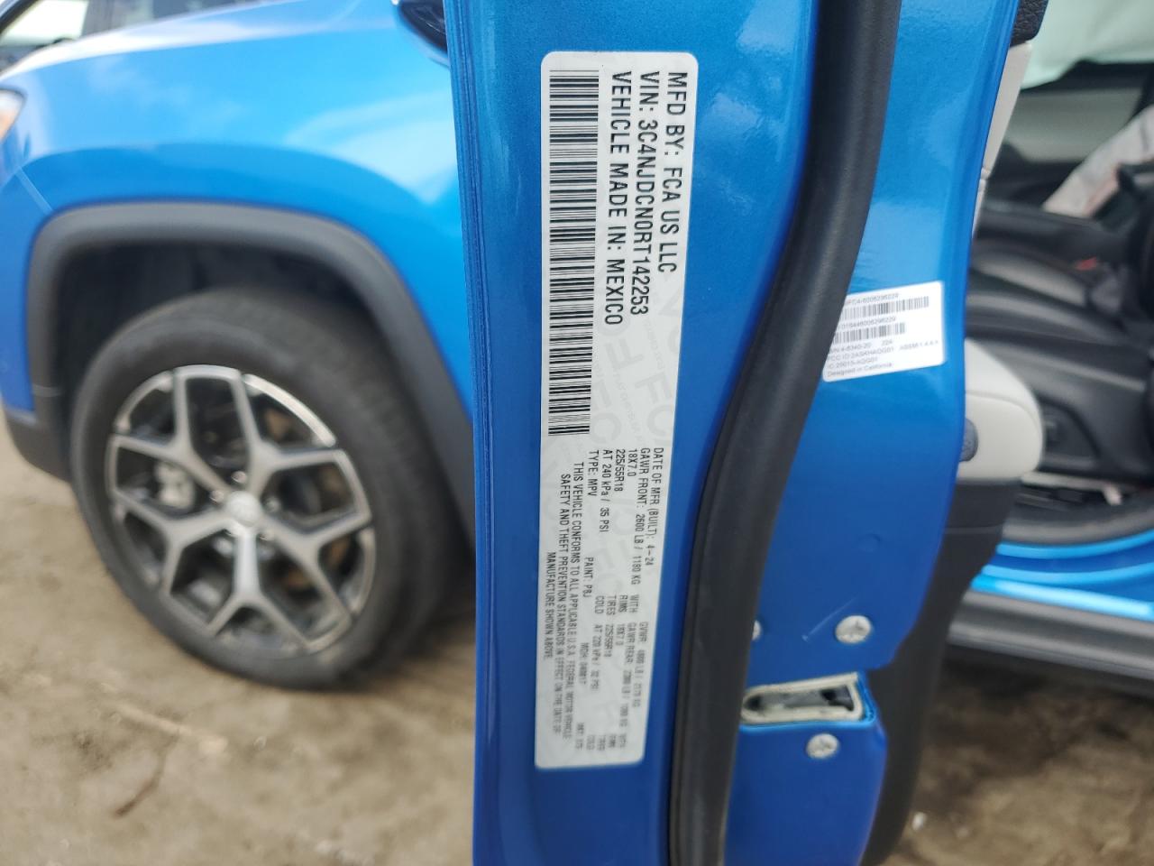 2024 Jeep Compass Limited VIN: 3C4NJDCN0RT142253 Lot: 81405945