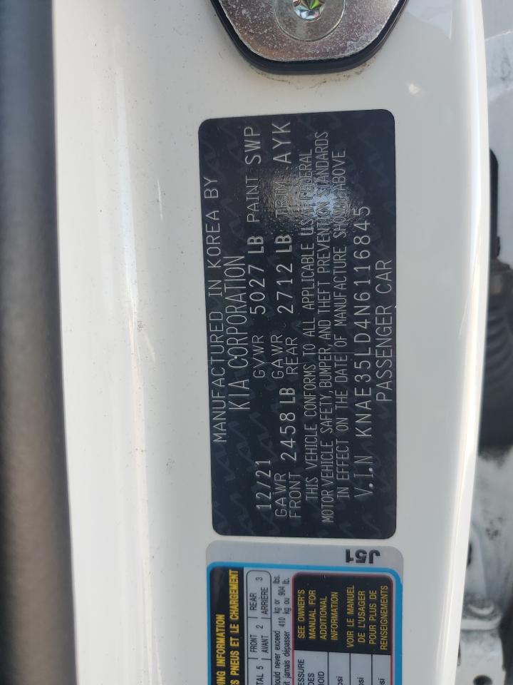 2022 Kia Stinger Gt Line VIN: KNAE35LD4N6116845 Lot: 71262165