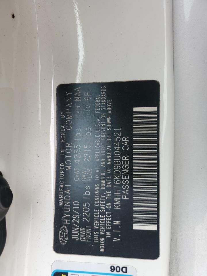 2011 Hyundai Genesis Coupe 2.0T VIN: KMHHT6KD9BU044521 Lot: 84831755