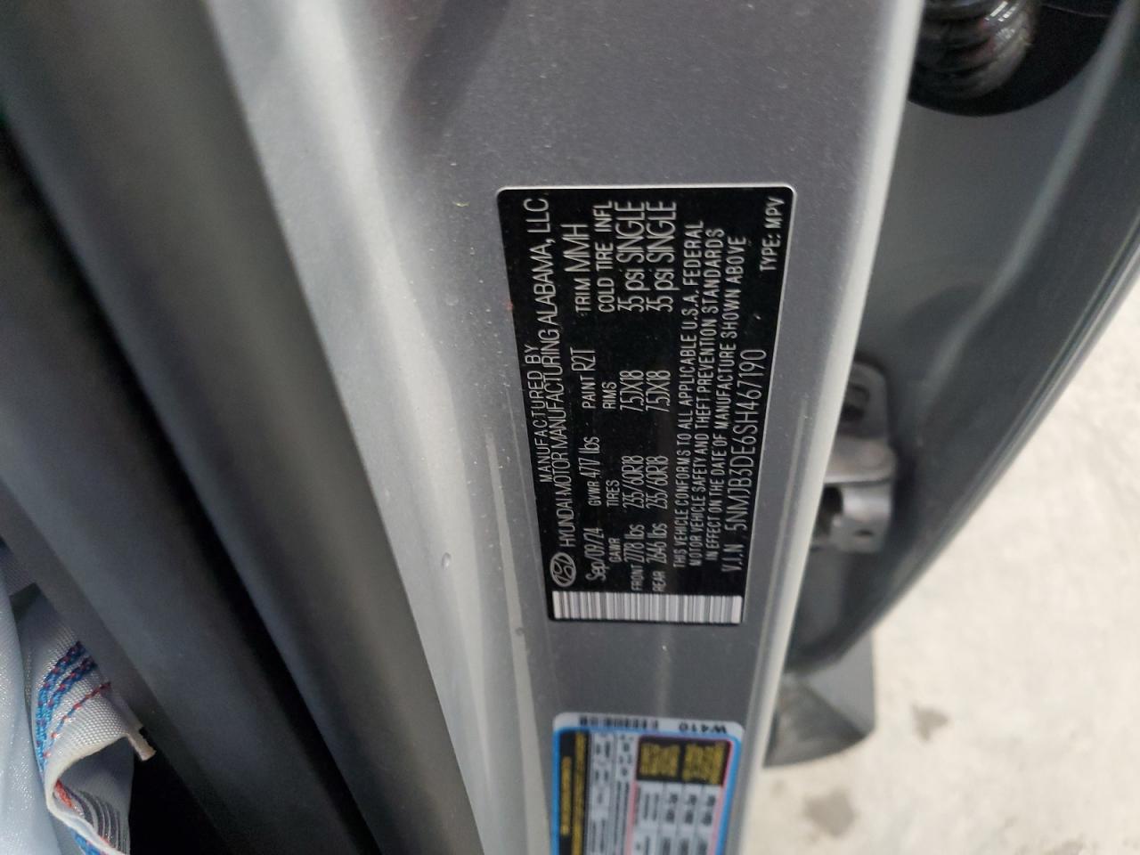 2025 Hyundai Tucson Sel VIN: 5NMJB3DE6SH467190 Lot: 81484585