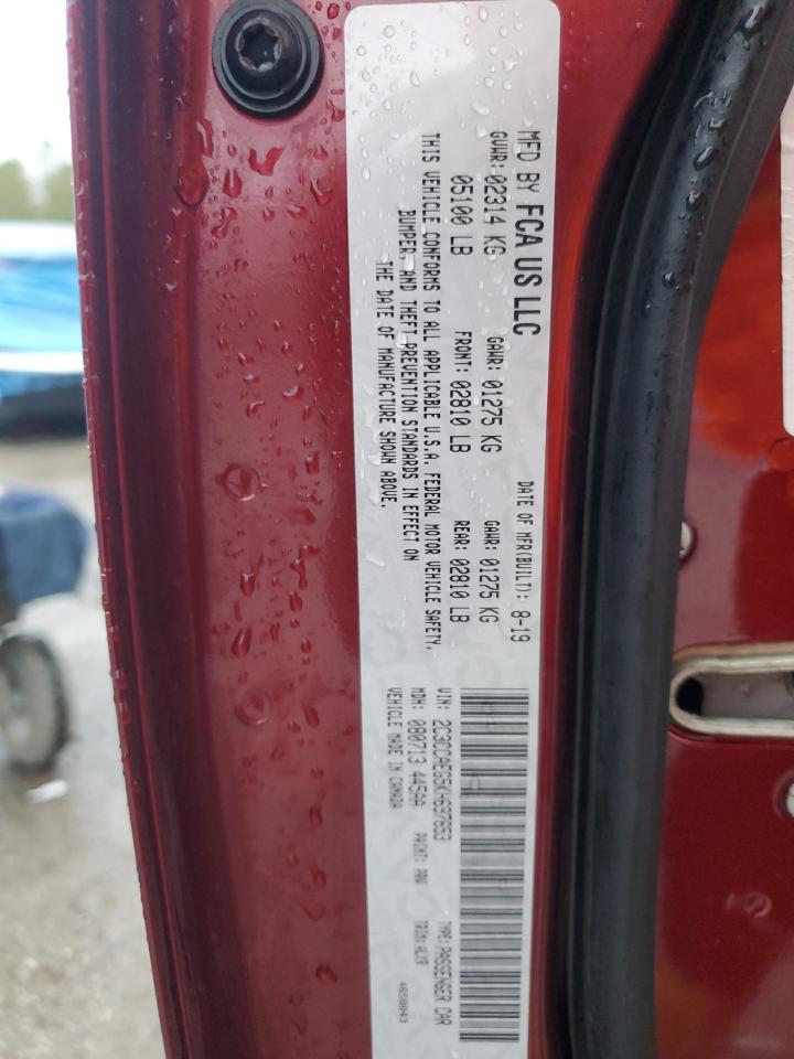 2019 Chrysler 300 Limited VIN: 2C3CCAEG5KH697653 Lot: 83866315