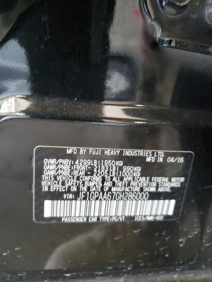 2016 Subaru Impreza VIN: JF1GPAA67GH286000 Lot: 84640925