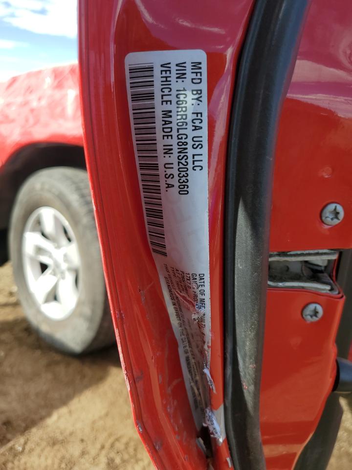 2022 Ram 1500 Classic Slt VIN: 1C6RR6LG8NS203360 Lot: 84902545