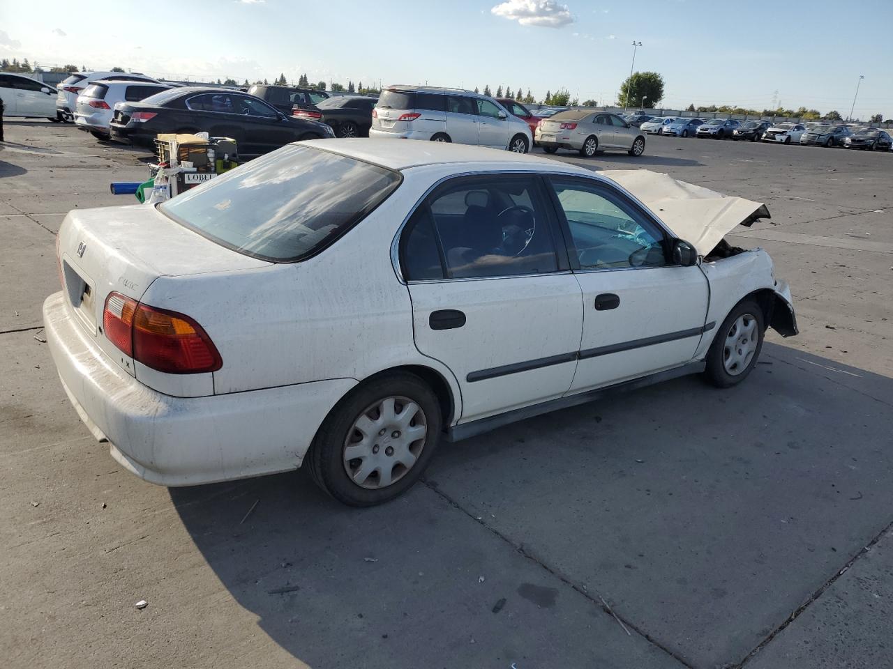 1999 Honda Civic Lx white null gasoline JHMEJ6671XS002556 photo #4