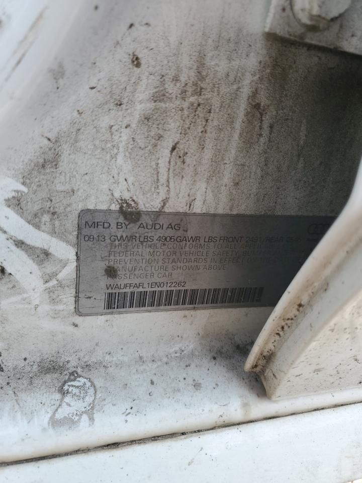 2014 Audi A4 Premium Plus VIN: WAUFFAFL1EN012262 Lot: 81694525