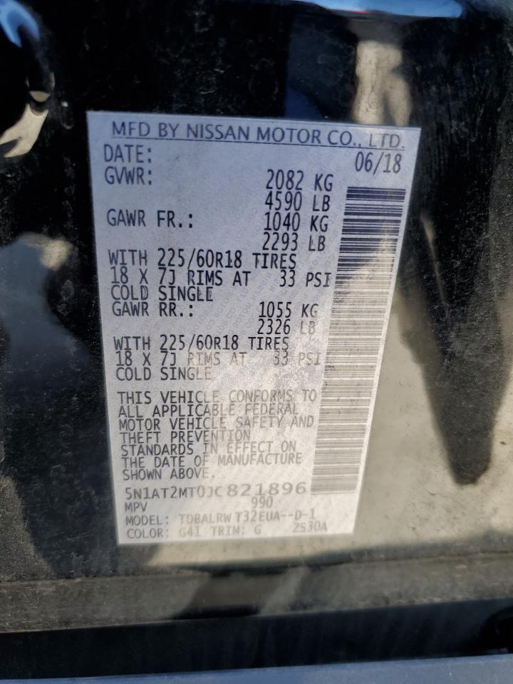 2018 Nissan Rogue S VIN: 5N1AT2MT0JC821896 Lot: 71443125