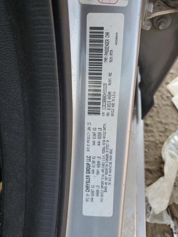 2013 Chrysler 200 Touring VIN: 1C3CCBBB8DN593229 Lot: 72065715