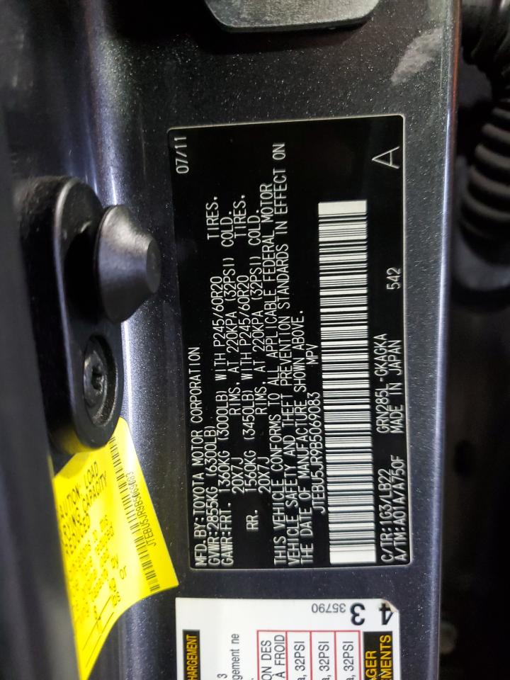 2011 Toyota 4Runner Sr5 VIN: JTEBU5JR9B5069083 Lot: 80319925