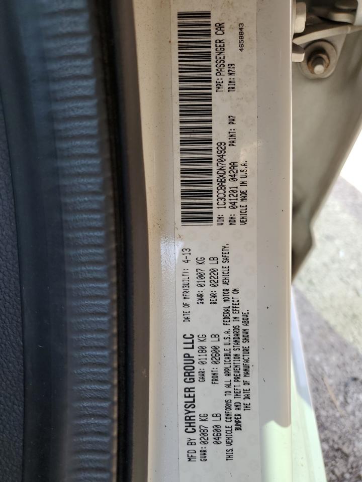 2013 Chrysler 200 Lx VIN: 1C3CCBABXDN704929 Lot: 81634545