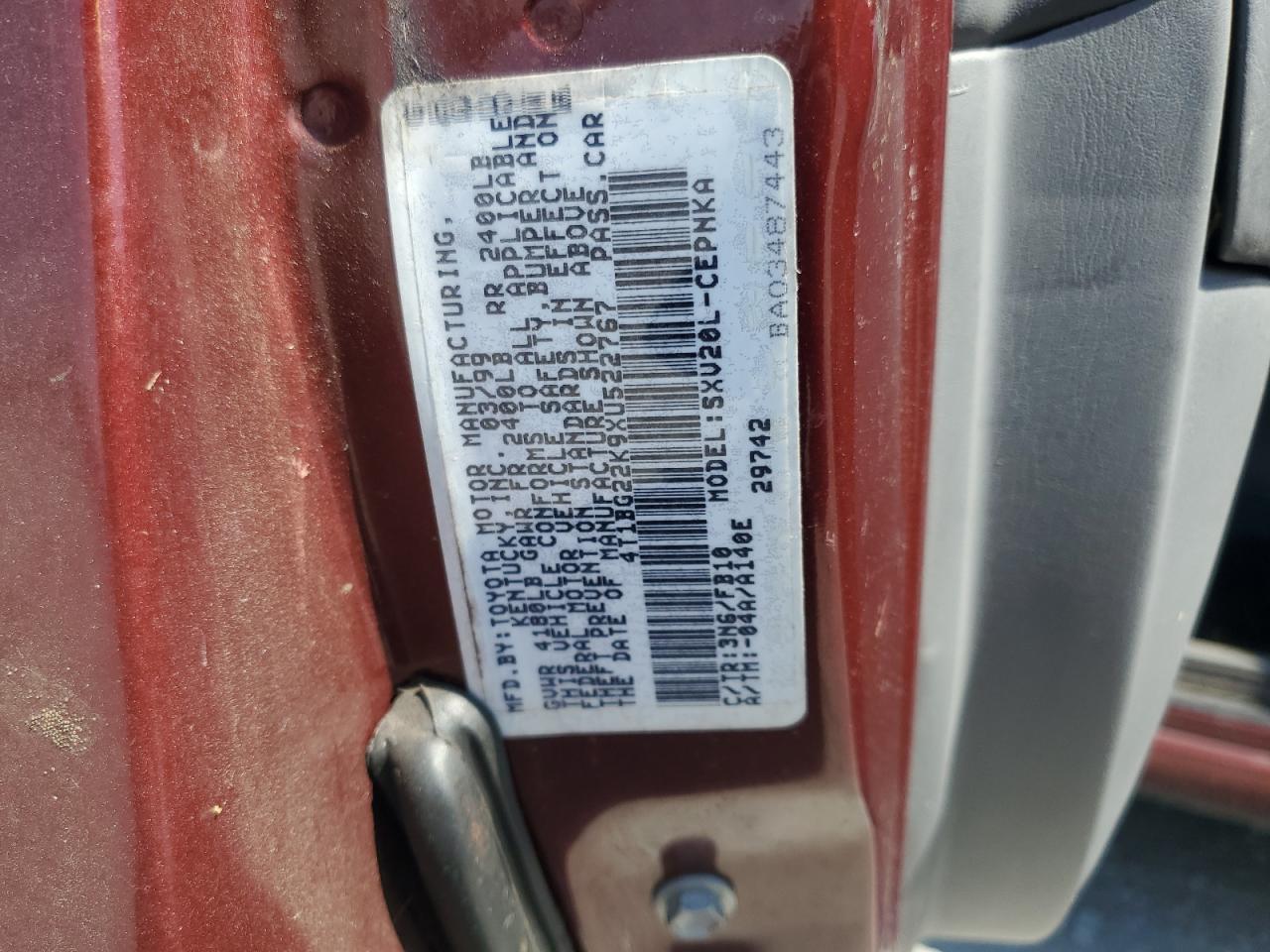 1999 Toyota Camry Ce VIN: 4T1BG22K9XU522767 Lot: 81384585