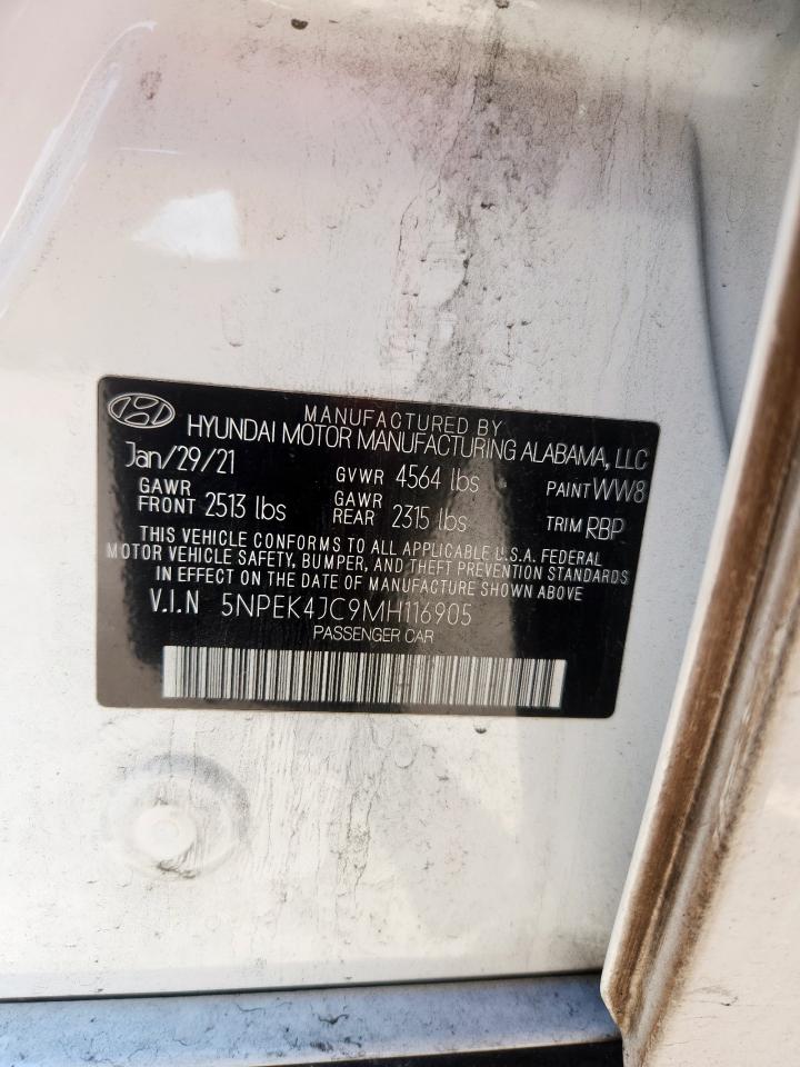 2021 Hyundai Sonata N Line VIN: 5NPEK4JC9MH116905 Lot: 81609905