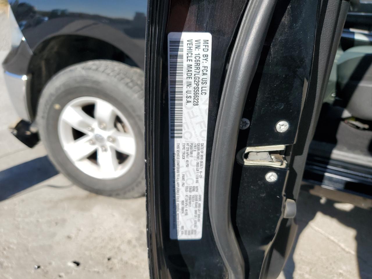 2023 Ram 1500 Classic Slt VIN: 1C6RR7LG2PS566228 Lot: 81039105