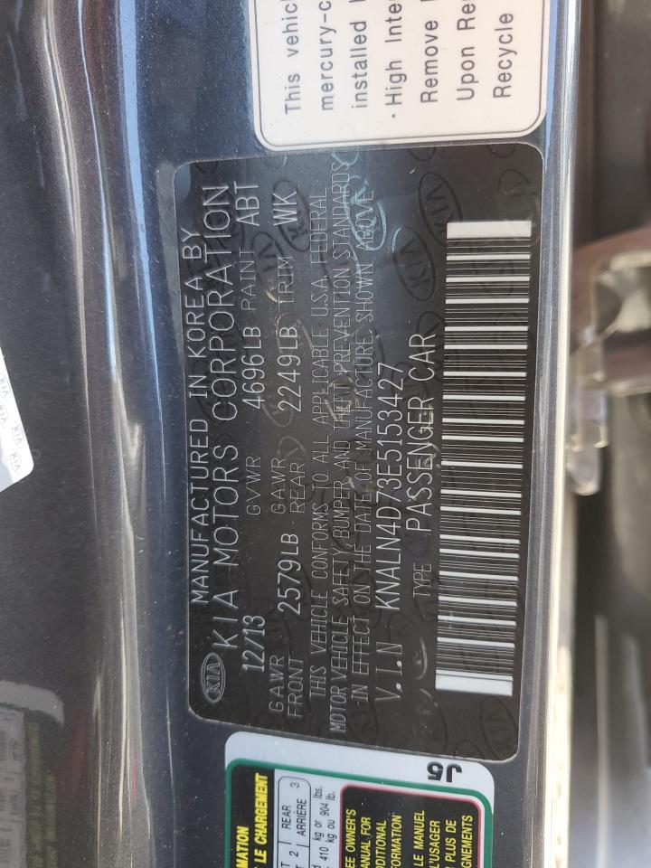 2014 Kia Cadenza Premium VIN: KNALN4D73E5153427 Lot: 71902685