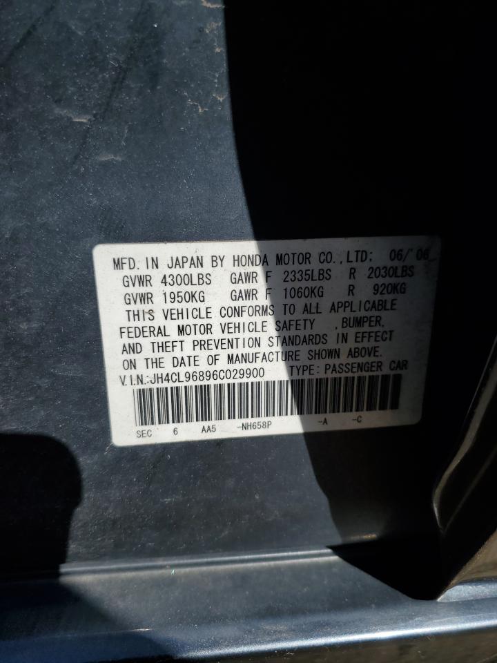 2006 Acura Tsx VIN: JH4CL96896C029900 Lot: 80716755