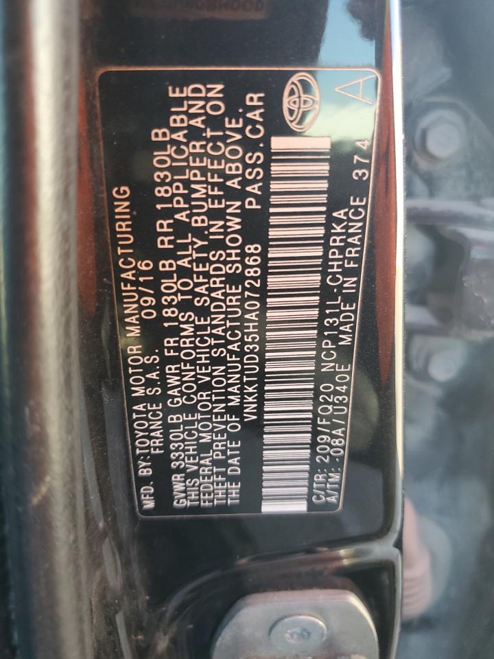 2017 Toyota Yaris L VIN: VNKKTUD35HA072868 Lot: 81075545