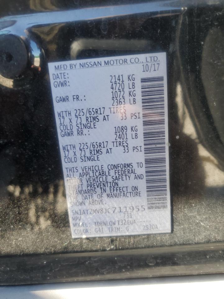 2018 Nissan Rogue S VIN: 5N1AT2MV8JC711955 Lot: 84425675