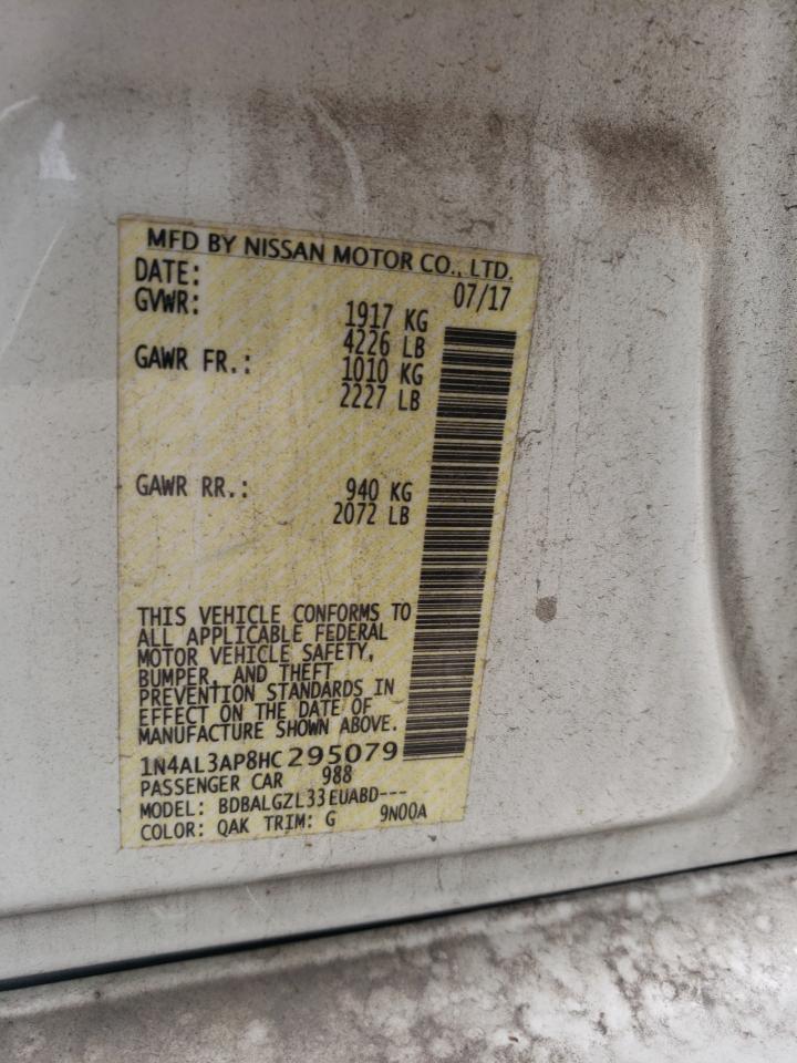 2017 Nissan Altima 2.5 VIN: 1N4AL3AP8HC295079 Lot: 84059125