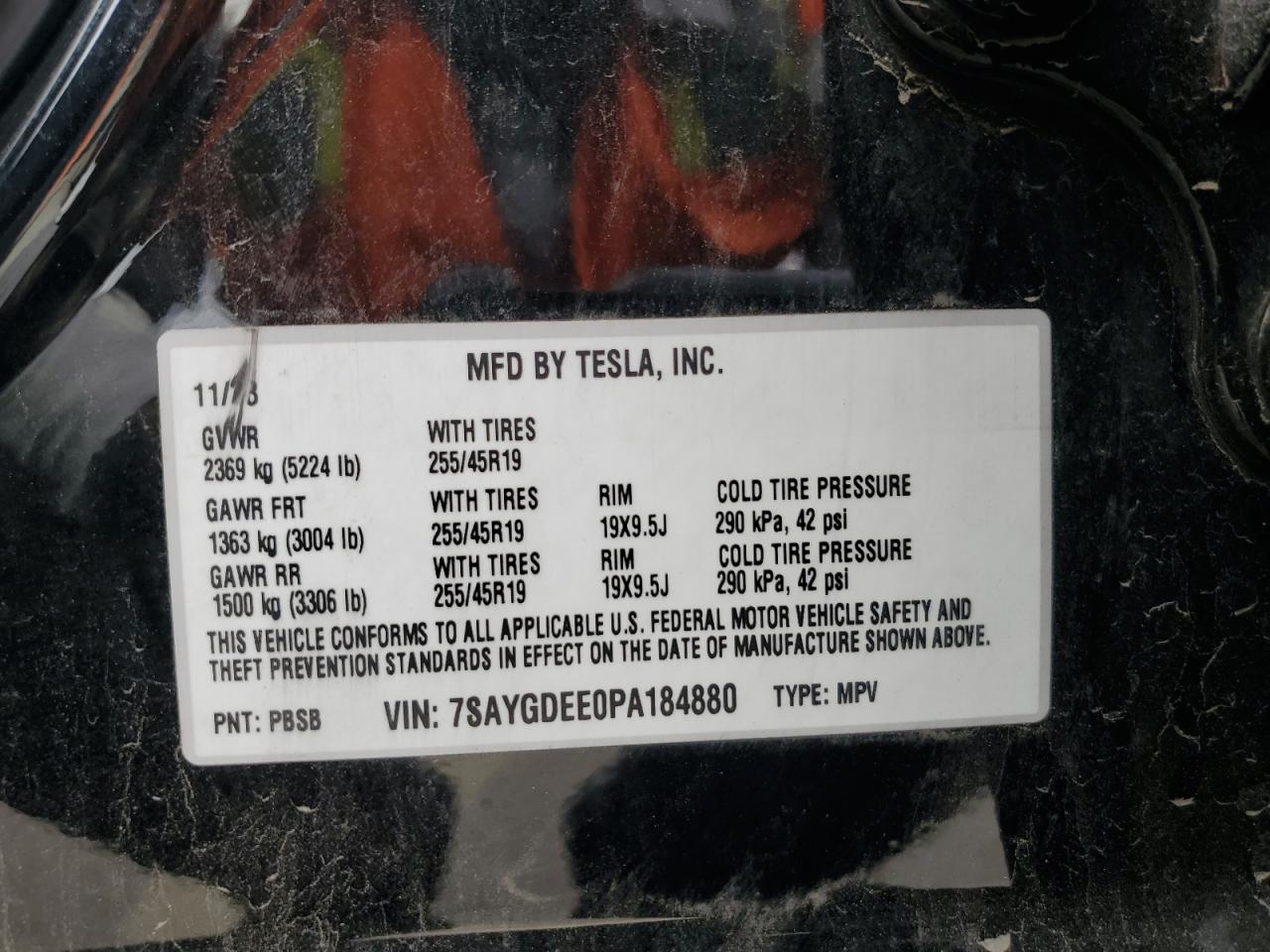 2023 Tesla Model Y VIN: 7SAYGDEE0PA184880 Lot: 84631205