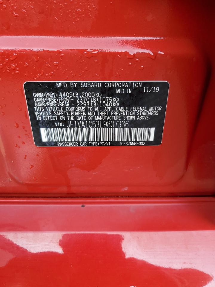 2020 Subaru Wrx Premium VIN: JF1VA1C63L9807336 Lot: 80737895