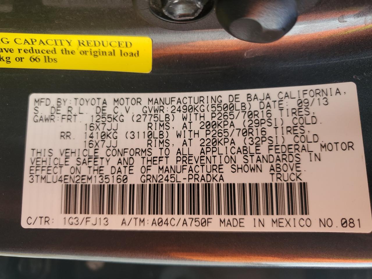 2014 Toyota Tacoma Double Cab VIN: 3TMLU4EN2EM135160 Lot: 81577355