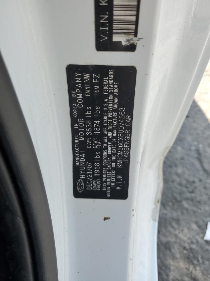 2008 Hyundai Accent Gs VIN: KMHCM36CX8U074563 Lot: 81429305