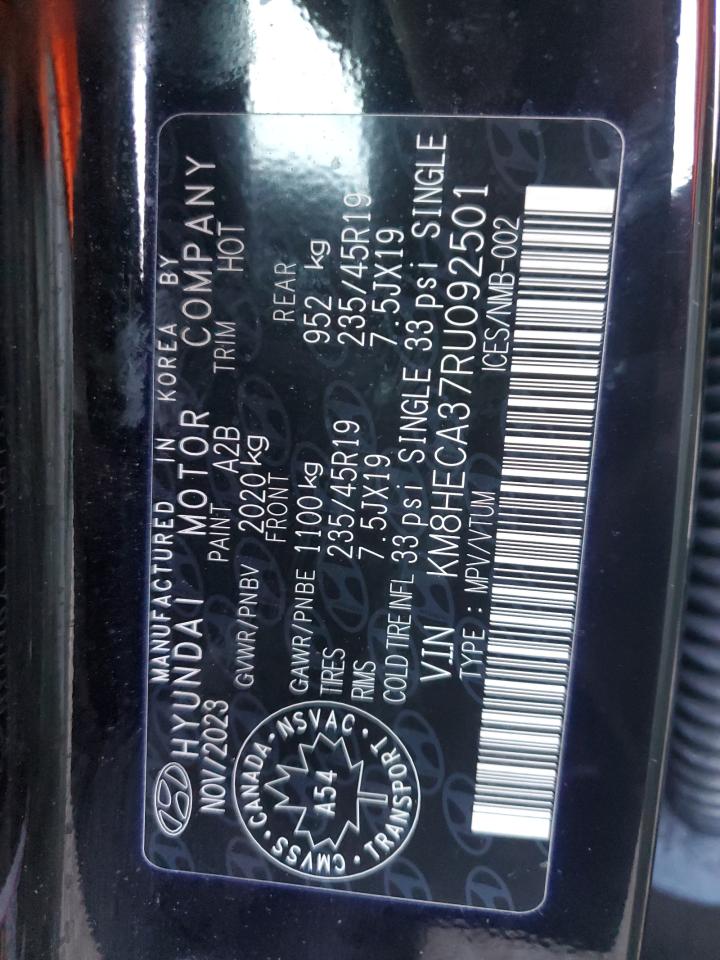 2024 Hyundai Kona Limited VIN: KM8HECA37RU092501 Lot: 81252695