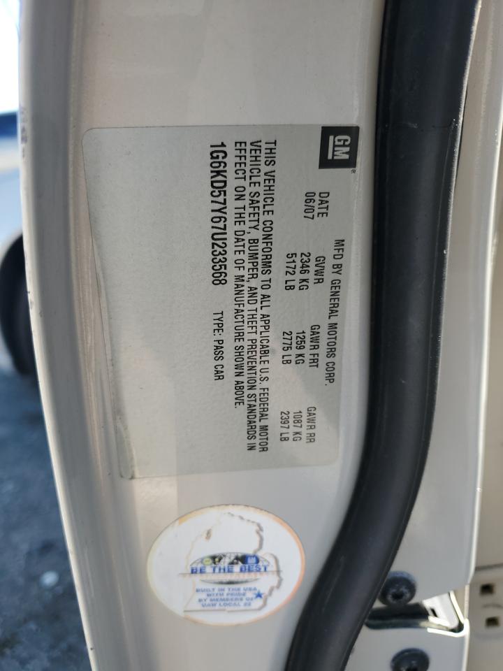 2007 Cadillac Dts VIN: 1G6KD57Y67U233568 Lot: 80347425