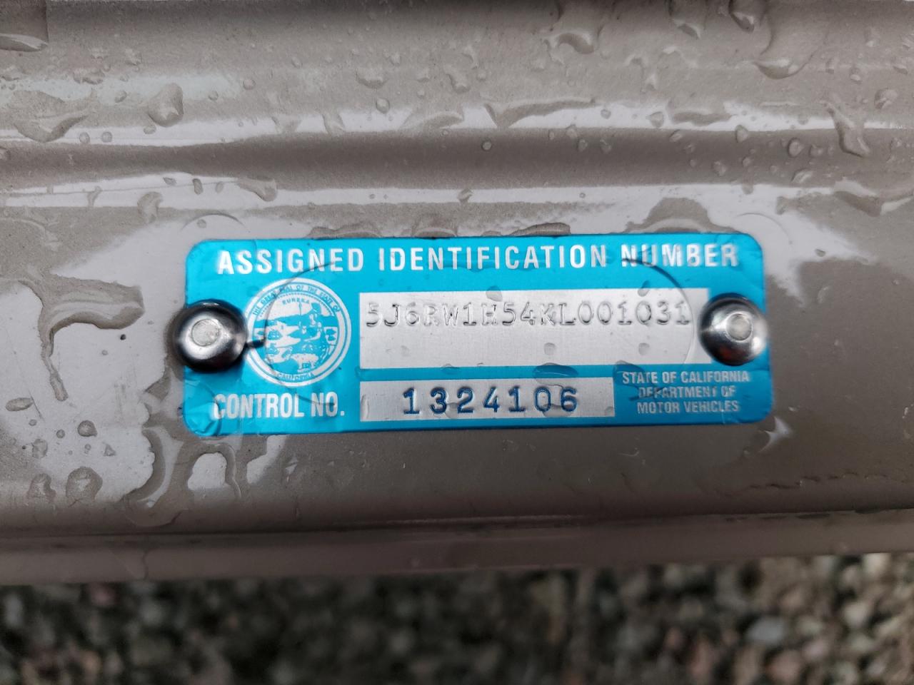 2019 Honda Cr-V Ex VIN: 5J6RW1H54KL001031 Lot: 81340905