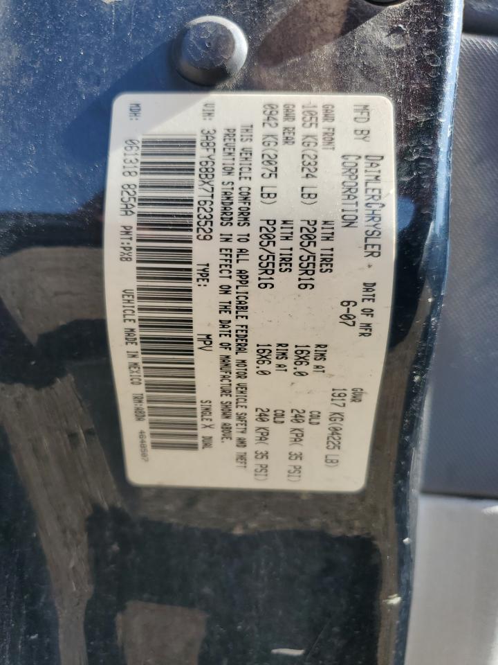 2007 Chrysler Pt Cruiser Limited VIN: 3A8FY68BX7T623529 Lot: 72058955