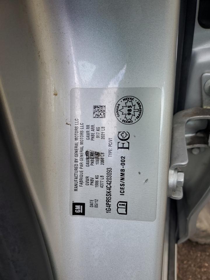 2012 Buick Verano Convenience VIN: 1G4PR5SK4C4203093 Lot: 83939505