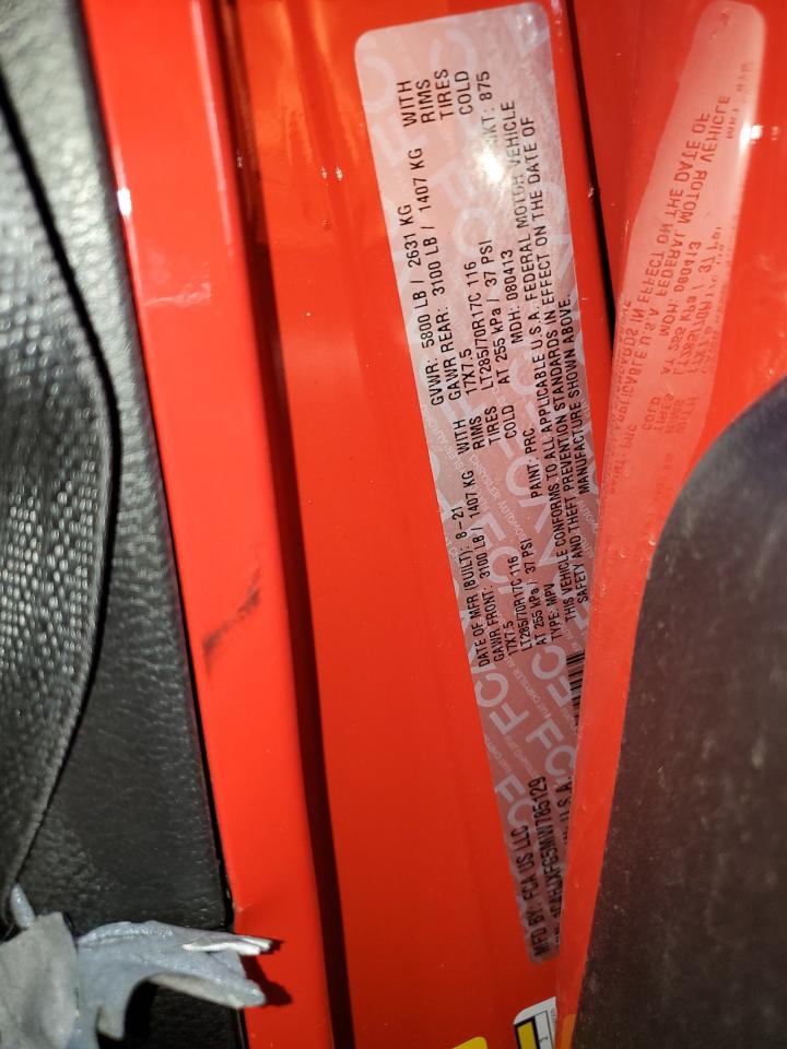 2021 Jeep Wrangler Unlimited Rubicon VIN: 1C4HJXFG5MW785129 Lot: 81753775