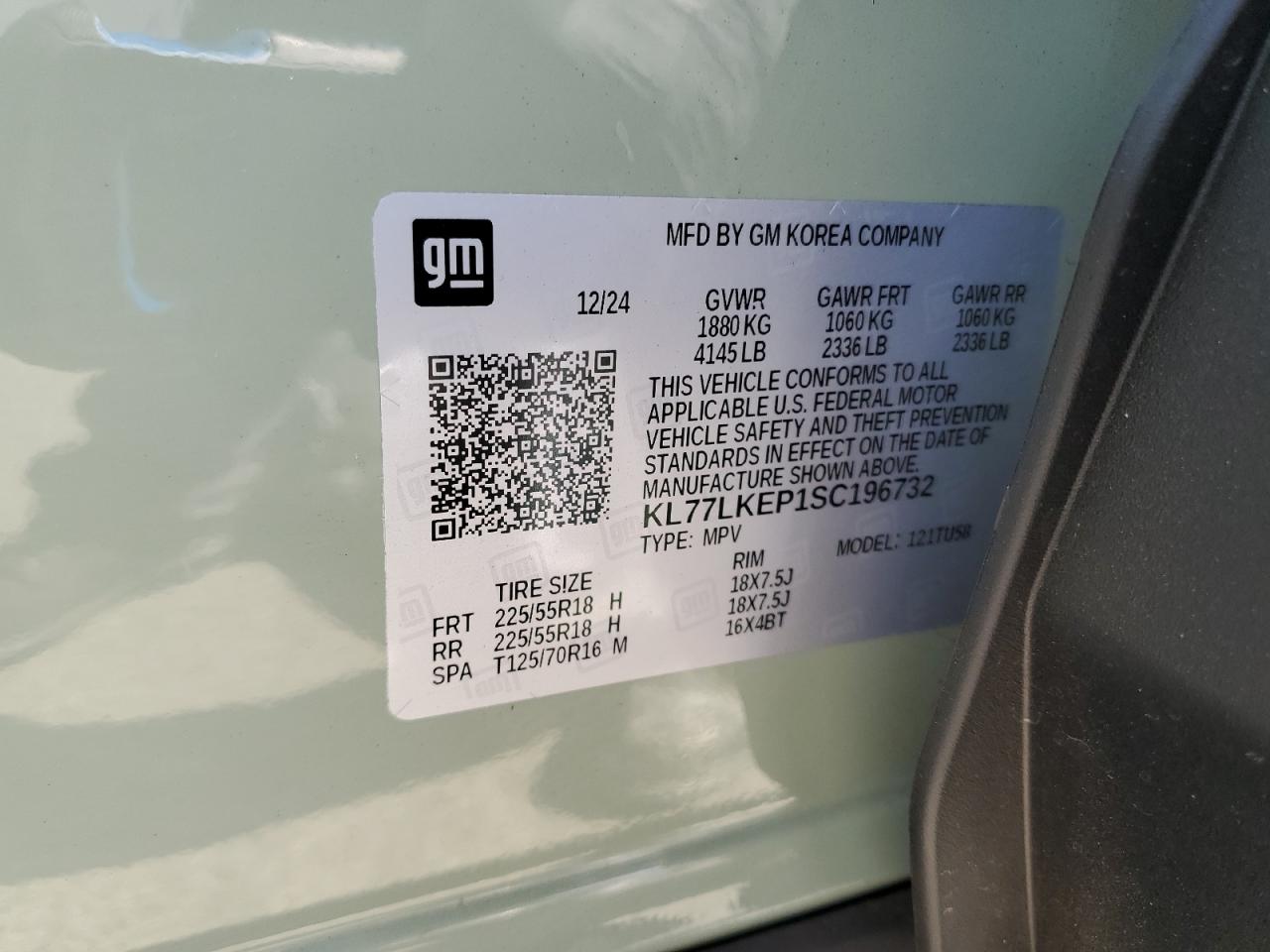 2025 Chevrolet Trax Activ VIN: KL77LKEP1SC196732 Lot: 82047415