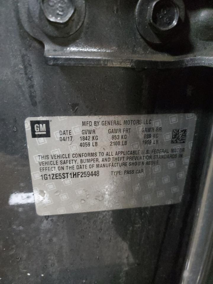 2017 Chevrolet Malibu Lt VIN: 1G1ZE5ST1HF259448 Lot: 71988155