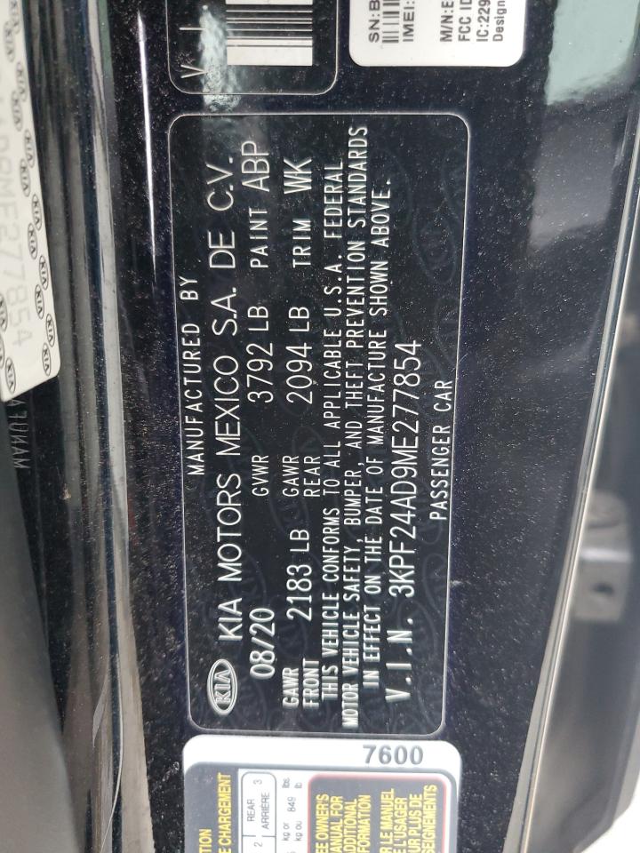 2021 Kia Forte Fe VIN: 3KPF24AD9ME277854 Lot: 84298465