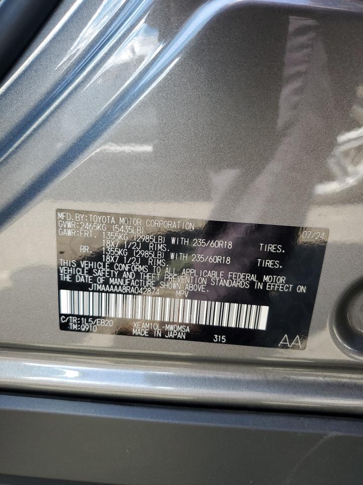 2024 Toyota Bz4X Xle VIN: JTMAAAAA8RA042874 Lot: 71367075