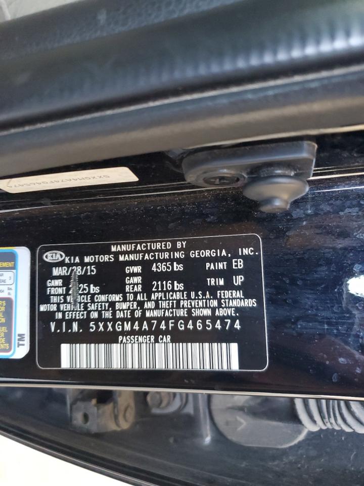 2015 Kia Optima Lx VIN: 5XXGM4A74FG465474 Lot: 81792425