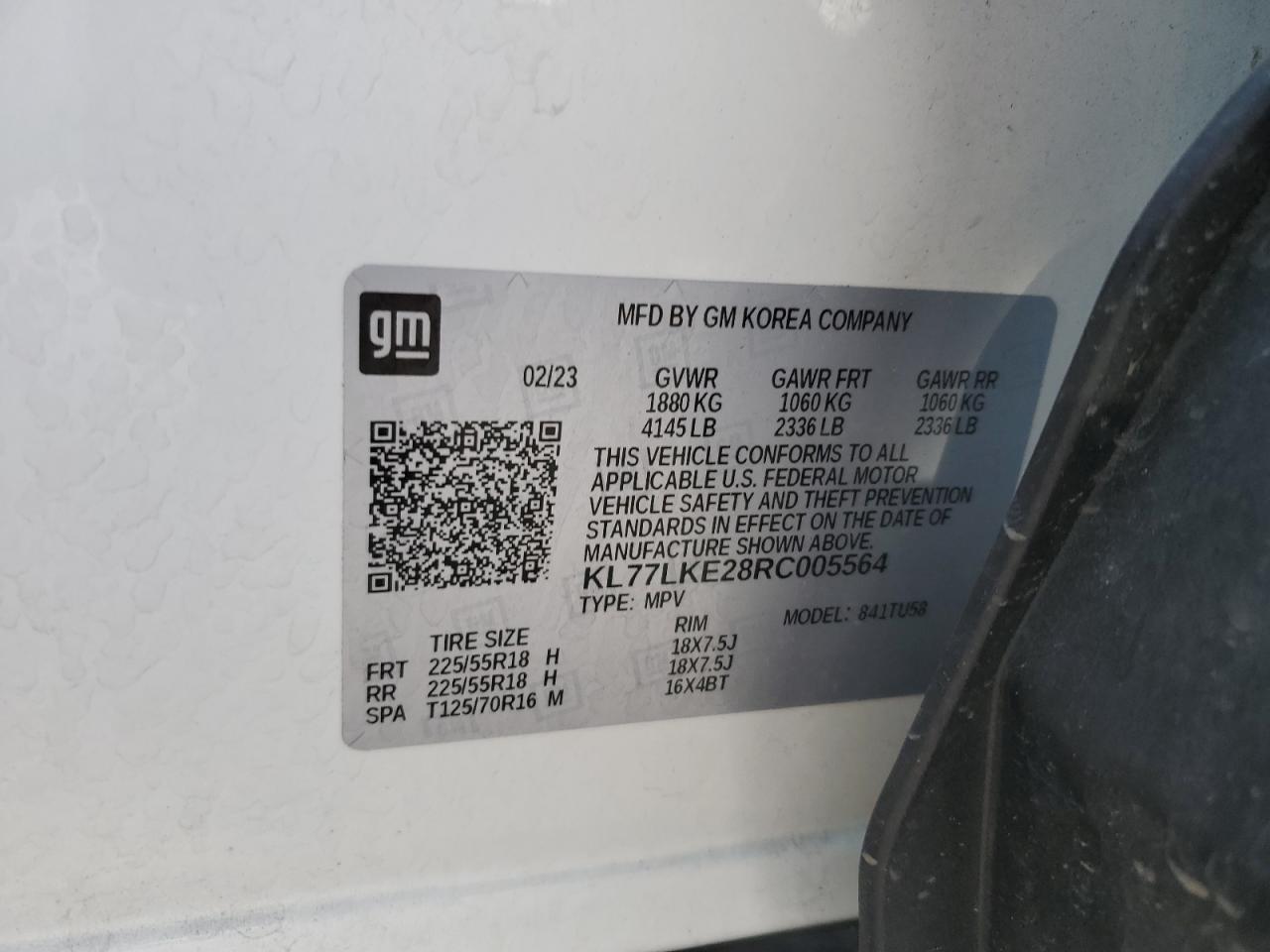 2024 Chevrolet Trax Activ VIN: KL77LKE28RC005564 Lot: 81453785