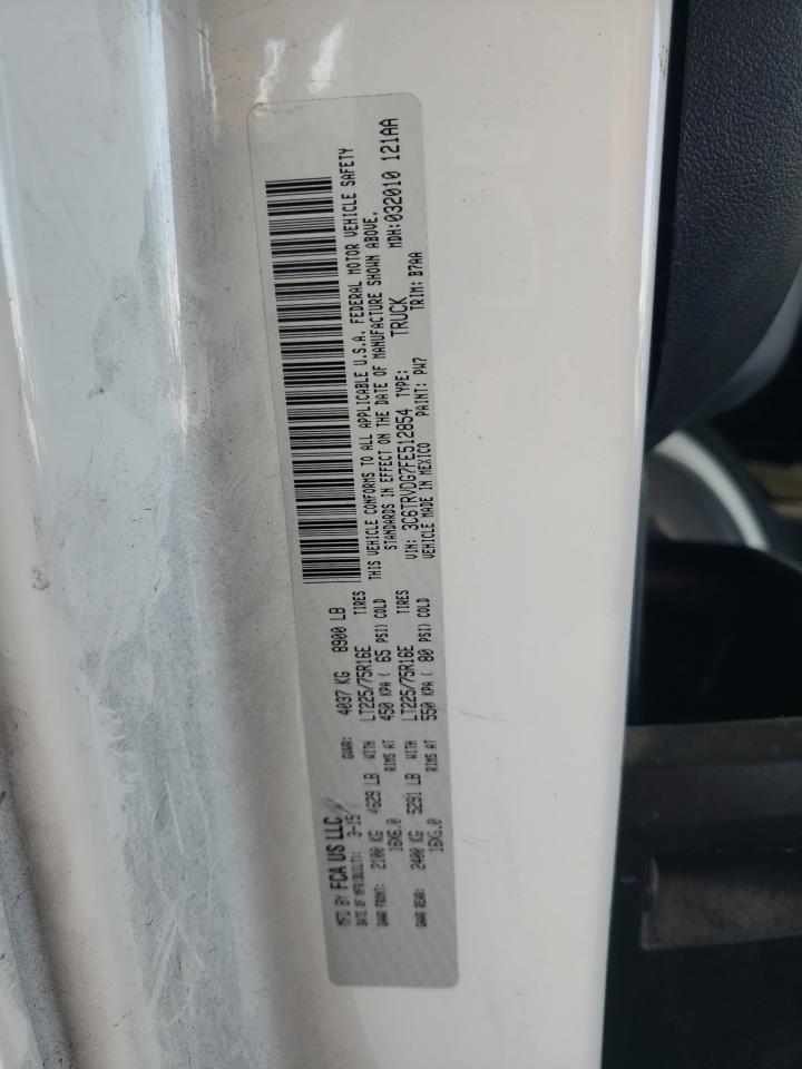 2015 Ram Promaster 2500 2500 High VIN: 3C6TRVDG7FE512854 Lot: 80590955