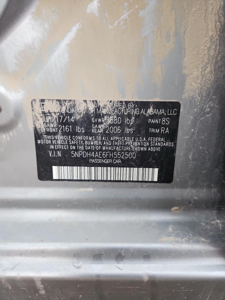 2015 Hyundai Elantra Se VIN: 5NPDH4AE6FH552500 Lot: 80335525