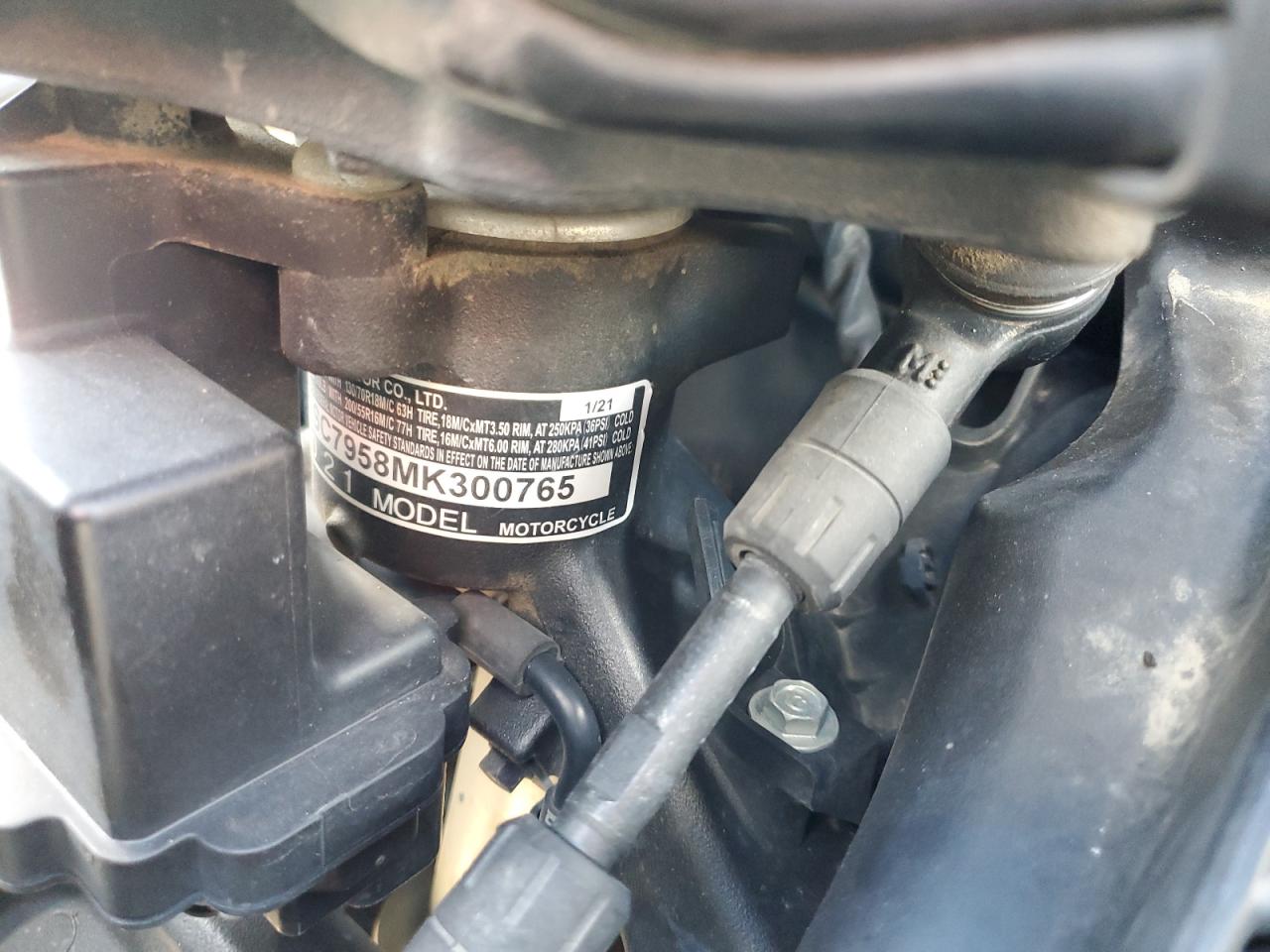 2021 Honda Gl1800 D VIN: JH2SC7958MK300765 Lot: 84056795