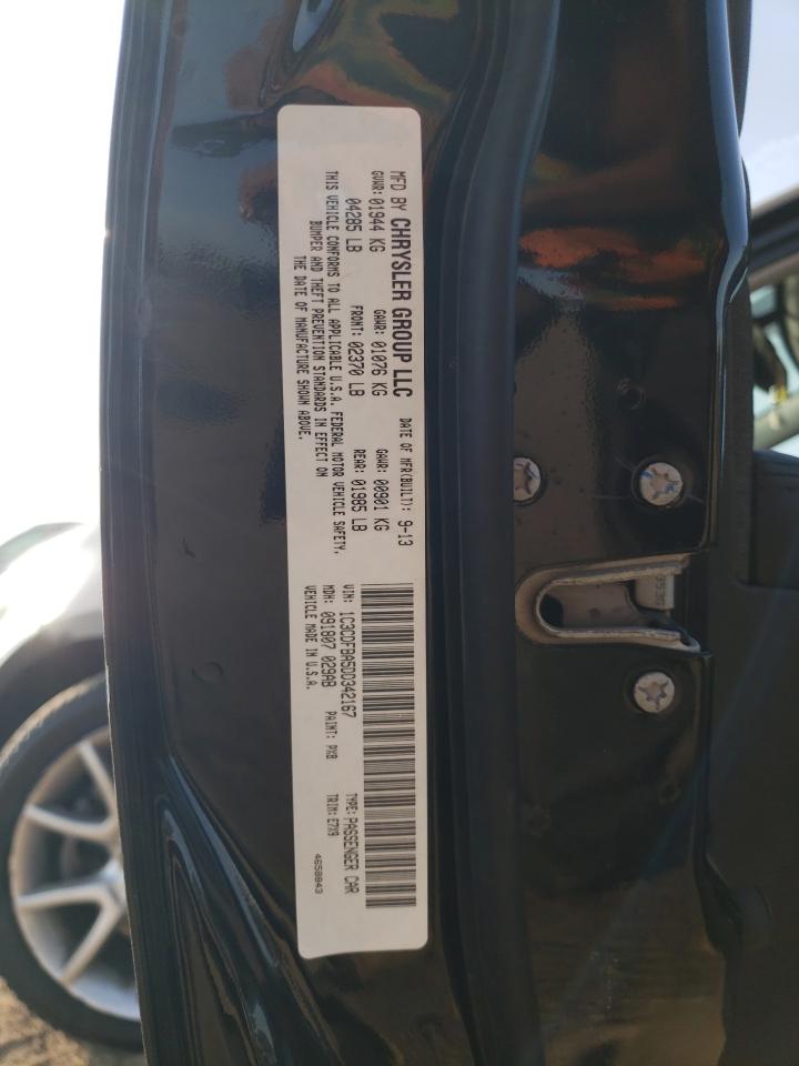 2013 Dodge Dart Sxt VIN: 1C3CDFBA5DD342167 Lot: 71440625