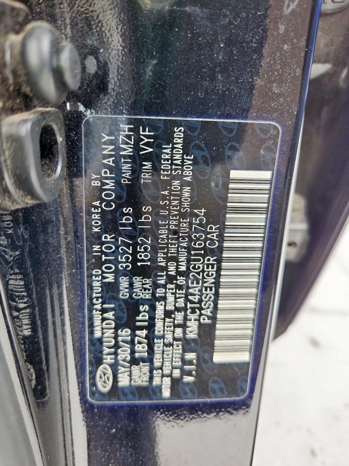 2016 Hyundai Accent Se VIN: KMHCT4AE2GU163754 Lot: 82122855